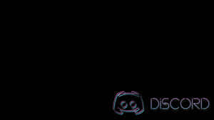 霓虹燈Discord標誌，藍粉漸變，黑色背景