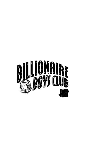 Billionaire Boys Club 的黑色文字標誌，帶有太空人頭盔和 JHH 簽名。