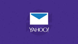 Yahoo 電子郵件標誌在帶有斑點的紫色背景上
