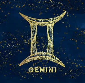 雙子座星座圖案，藍色背景襯托星光 — 星座 壁紙