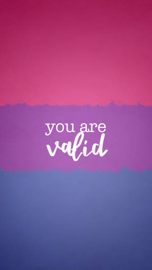 漸變背景，文字 you are valid