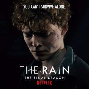 年輕男子皮膚龜裂，身處黑暗場景，為《The Rain》最終季。