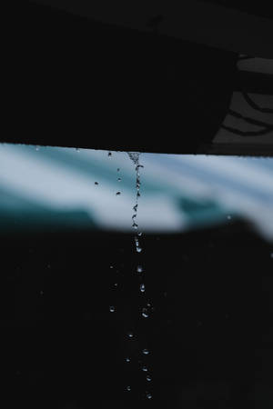 雨滴從車窗落下，背景是模糊的天空。