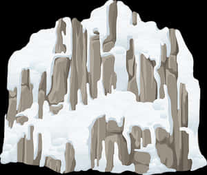 雪景山脈剪貼圖插畫