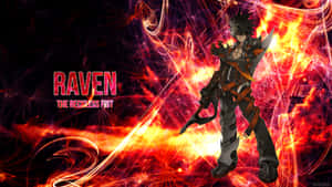 動漫角色 Raven the Reckless Fist 的火熱戰鬥姿勢。