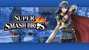 Super Smash Bros 遊戲藝術中，持劍披斗篷的動漫戰士。