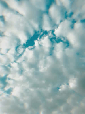 蓬鬆的白雲在明亮的藍天上飄蕩。 — 藍天 壁紙