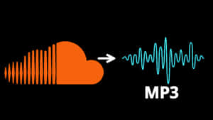 帶有聲波的橙色雲轉換為藍色MP3音頻波形。 — 螢幕保護 壁紙