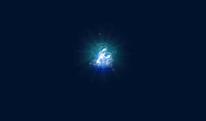 發光藍色巨蟹星座在深色背景上帶有星爆效果 — 星座巨蟹座 GIF 壁紙