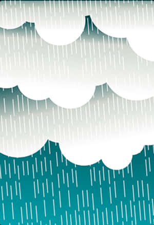 風格化雨雲插畫
