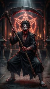 飛段與邪神進行他的宗教血祭儀式。