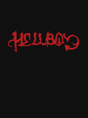 黑色背景上的紅色Hellboy標誌