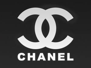 黑色背景上的白色Chanel標誌 — 黑白美學 壁紙