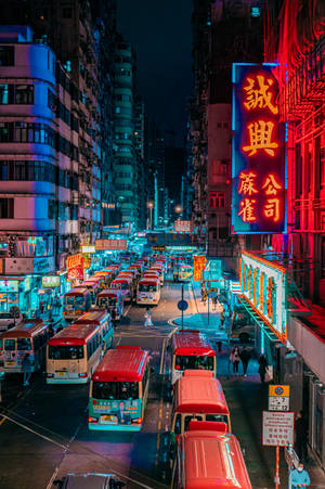 香港紅色巴士壁紙