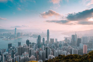 香港維多利亞峰日出壁紙