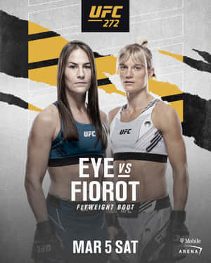 兩位身穿戰鬥裝備嘅女性MMA拳手強烈咁凝視鏡頭。
