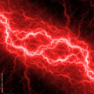紅色閃電以電能照亮黑暗的天空。
