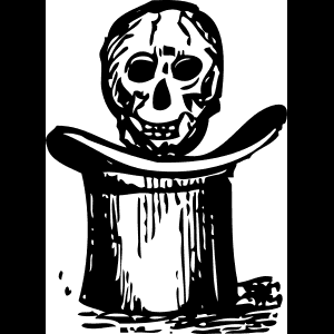 骷髏燭台圖案