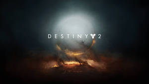 一個發光的球體在熾熱的外星世界上方，帶有文字 Destiny 2。