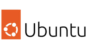 Ubuntu 標誌，橙色正方形和白色圓形符號旁邊有黑色文字。