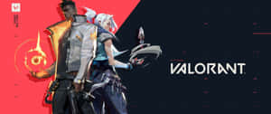 兩名Valorant遊戲特務，一人帶火，另一人持刃，準備戰鬥。 — 2560x1080 壁紙
