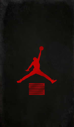 紅色Jordan標誌剪影在帶有指紋漩渦的深色紋理背景上。 — Air Jordan GIF 壁紙