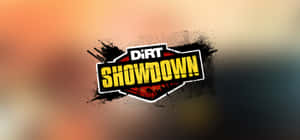 Dirt Showdown 遊戲標誌，採用大膽的黃色文字和黑色潑濺設計。