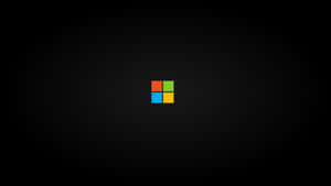 帶有同心圓環的深色漸變背景上的Microsoft標誌