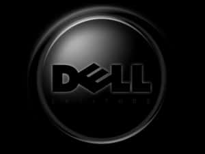 Dell Latitude標誌，帶有發光金屬環，黑色背景