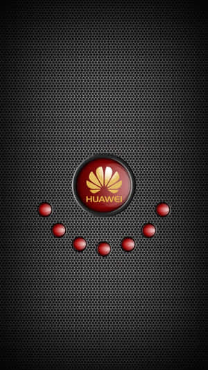黑色網格上帶有紅色圓點的Huawei標誌 — Huawei 壁紙