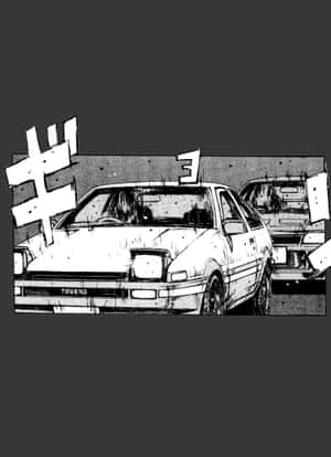 漫畫面板展示兩輛復古跑車及音效