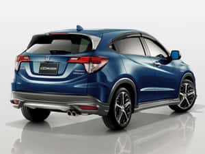 藍色本田 HR-V Mugen SUV 後視圖在反光工作室地板上 — 本田 壁紙