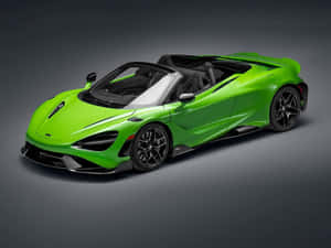 青檸綠色McLaren 720S Spider開篷跑車，配黑色內飾和車輪。
