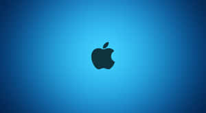 黑色Apple標誌在藍色漸變背景上