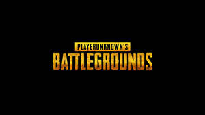 黑色背景上金色紋理字體的PUBG標誌