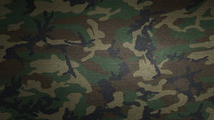 綠色、棕色和黑色的軍事迷彩布料圖案。