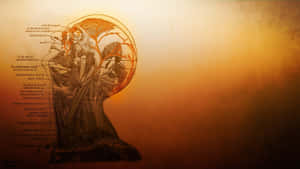一棵插圖樹，帶有人類解剖學標籤，在溫暖的橙色光芒中閃耀。