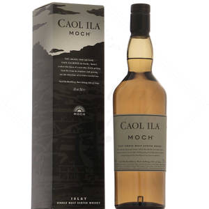 Caol Ila Moch 威士忌酒瓶和盒子，極簡設計