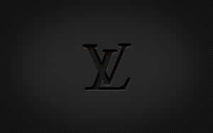黑色 Louis Vuitton 標誌在碳纖維紋理背景上。