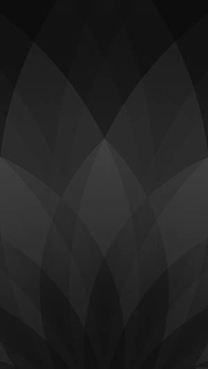 黑色背景上帶有花瓣狀形狀的深灰色抽象幾何圖案。 — 灰色 GIF 壁紙