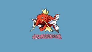 一條卡通錦鯉戴著皇冠，正在潑水，下方有「SPLASHING!」字樣。