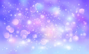 天體場景，有閃爍的星星和發光的球體，採用粉紫色和藍色調。