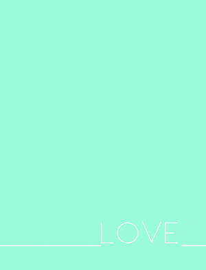薄荷綠色背景，底部有白色文字 LOVE。