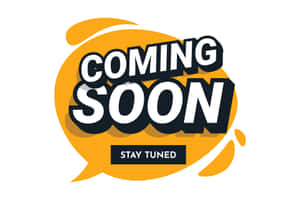 橙色對話框，粗體文字寫著「COMING SOON」，下方有「STAY TUNED」。 — MacBook Air M3 壁紙