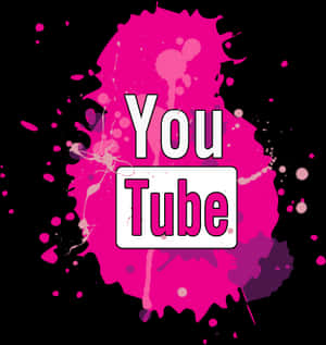 色彩爆發 - 粉紅色 YouTube 圖標 PNG
