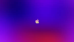 Apple標誌在漸變紫色粉紅色背景上