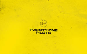 Twenty One Pilots樂隊標誌在紋理黃色背景上