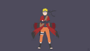 動漫角色漩渦鳴人穿著橙色褲子和紅色外套，雙臂交叉。 — 動漫 壁紙