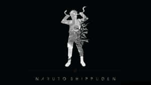 Naruto Shippuden 角色以風格化剪影呈現，帶有幾何碎片，背景為黑色。