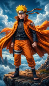 鳴人處於 Sage Mode，俯瞰壯麗天空